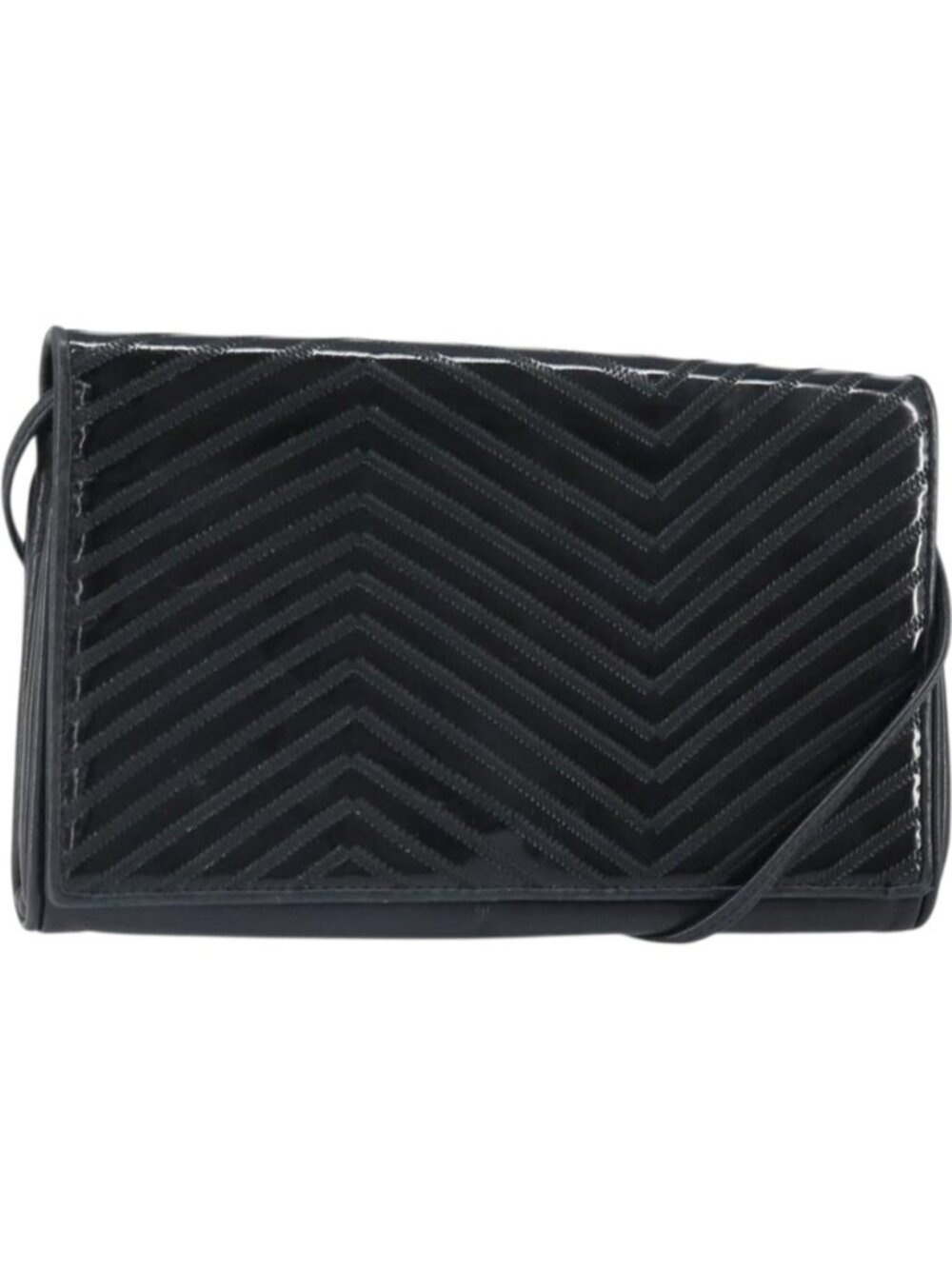 FENDI Shoulder Bag Leather Black Gold